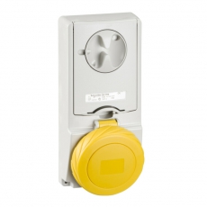 ПАНЕЛЬНАЯ РОЗЕТКА UNIKA С ДЕРЖ ПРЕДОХР 32A 3PNE 100-130 IP65 | 82191 | Schneider Electric