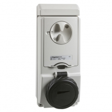 НАСТЕННАЯ РОЗЕТКА UNIKA С ДЕРЖ ПРЕДОХР 16A 3P-E 480-500 IP65 | 83187 | Schneider Electric