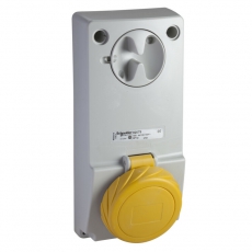 ПАНЕЛЬНАЯ РОЗЕТКА UNIKA Б/ЗАЩ 32A 2PE 100-130 IP65 | 82089 | Schneider Electric