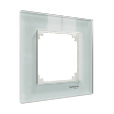 MERTEN M-Elegance РАМКА стеклянная 1 пост, БЕЛЫЙ КРИСТАЛЛ, SM | MTN4010-3220 | Schneider Electric