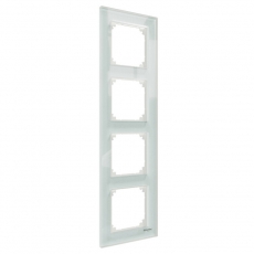 MERTEN M-Elegance РАМКА стеклянная 4 поста, БЕЛЫЙ КРИСТАЛЛ, SM | MTN4040-3220 | Schneider Electric