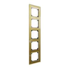 MERTEN M-Elegance РАМКА стеклянная 5 постов, ЗОЛОТО, SM | MTN4050-3241 | Schneider Electric