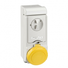 НАСТЕННАЯ РОЗЕТКА UNIKA С ДЕРЖ ПРЕДОХР 32A 3P-E 100-130 IP65 | 83190 | Schneider Electric