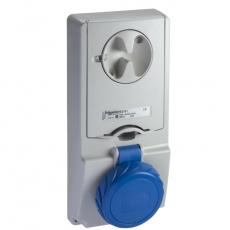ПАНЕЛЬНАЯ РОЗЕТКА UNIKA С ДЕРЖ ПРЕДОХР 16A 3P-E 200-250 IP65 | 82182 | Schneider Electric