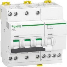 Выключатель автоматический дифференциальный iCV40 3P+N 6кА 20A C 30мA тип Asi | A9DF3720 | Schneider Electric