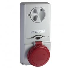 ПАНЕЛЬНАЯ РОЗЕТКА UNIKA С ДЕРЖ ПРЕДОХР 32A 3P-E 380-415 IP65 | 82196 | Schneider Electric