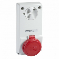 ПАНЕЛЬНАЯ РОЗЕТКА UNIKA Б/ЗАЩ 32A 3PE 380-415 IP65 | 82096 | Schneider Electric