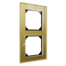 MERTEN M-Elegance РАМКА стеклянная 2 поста, ЗОЛОТО, SM | MTN4020-3241 | Schneider Electric