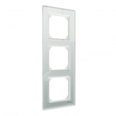MERTEN M-Elegance РАМКА стеклянная 3 поста, БЕЛЫЙ КРИСТАЛЛ, SM | MTN4030-3220 | Schneider Electric