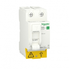 RESI9 ВЫКЛЮЧАТЕЛЬ ДИФФЕРЕНЦИАЛЬНОГО тока (УЗО) 25А 2P 30мА тип A | R9R61225 | Schneider Electric