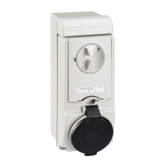 НАСТЕННАЯ РОЗЕТКА UNIKA С ДЕРЖ ПРЕДОХР 32A 3P-E 480-500 IP44 | 83148 | Schneider Electric