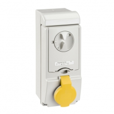 НАСТЕННАЯ РОЗЕТКА UNIKA С ДЕРЖ ПРЕДОХР 16A 2P-E 100-130 IP44 | 83128 | Schneider Electric