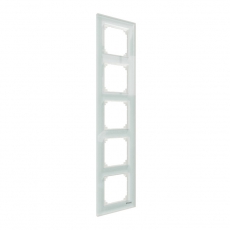 MERTEN M-Elegance РАМКА стеклянная 5 постов, БЕЛЫЙ КРИСТАЛЛ, SM | MTN4050-3220 | Schneider Electric