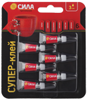 Супер-клей СВЕРХПРОЧНЫЙ 1 гр.х 6 шт. BL-6 SBL1-6 | C0045533 | СИЛА