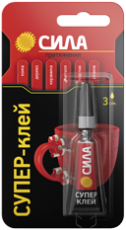 Супер-клей СВЕРХПРОЧНЫЙ 3 гр. BL-1 SBL1-3 | C0039198 | СИЛА