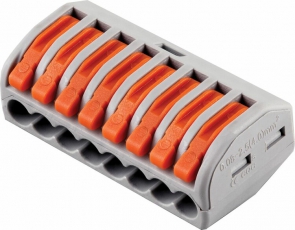 LD222-418 Клемма строительно-монтажная 8-проводная (DIY упаковка 5 шт) | 32423 | STEKKER