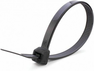 Хомут нейлоновый 3,6x250 мм, d пучка max 65 мм, нагрузка 18 кг, черный (100шт в упак) | 32780 | STEKKER