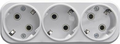ADP16-23-20 Разветвитель сетевой 3-местный с/з, 250В,16A, белый | 39024 | STEKKER