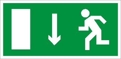 Пиктограмма (Пластина) Выход прямо вниз (240*125) в комплекте 2 штуки для MIZAR SP | 2502000040 | Световые Технологии