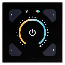 Панель управления сенсорная 192GB DALI DT8 черное стекло | 4911006880 | Световые Технологии