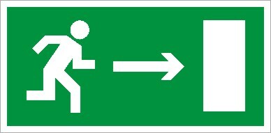 Пиктограмма (Пластина) Выход направо (335*165) для LYRA | 2502000160 | Световые Технологии