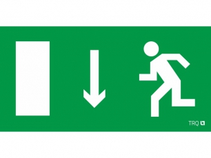 Пиктограмма (наклейка) ПЭУ 091 Указатель двери левосторонний (250х115) SIRAH | 2502001930 | Световые Технологии