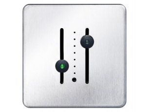 Панель управления 2-фейдерная 111202 матовая нержавейка | 4911002910 | Световые Технологии