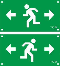 Пиктограмма (наклейка) ПЭУ 020 Аварийный выход налево/направо (240х125) РС-M /комплект, 2шт./ MIZAR SP | 2502002150 | Световые Технологии