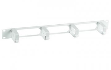 Органайзер кабельный горизонтальный с окнами 4 кольца 1U ОКО-19