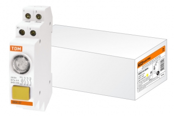 Выключатель кнопочный с индикацией ВКИ-47 желтый (LED) 2НО;1НЗ AC/DC | SQ0214-0004 | TDM