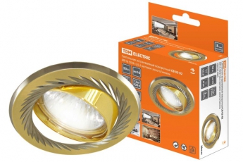 Светильник точечный встраиваемый под лампу поворотный СВ 02-02 MR16 50Вт G5.3 матовый золото/никель | SQ0359-0005 | TDM