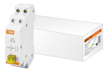 Выключатель кнопочный c фиксацией и индикацией ВК-47M 1НО;1НЗ желтый | SQ0214-0018 | TDM