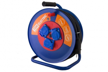 Удлинитель силовой УХз16-003 (метал. катушка,АЗ,3 места IP44/50м КГ 3х1,5) | SQ1301-0142 | TDM