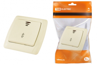 Выключатель на 2 направления 1 кл. с подсветкой 10А сл. кость 