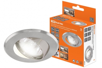 Светильник точечный встраиваемый под лампу поворотный СВ 02-03 MR16 50Вт G5.3 матовый хром/хром | SQ0359-0007 | TDM