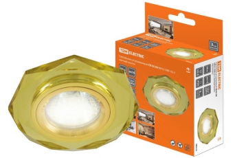 Светильник точечный встраиваемый под лампу СВ 03-04 MR16 50Вт G5.3 жёлтый/золото | SQ0359-0053 | TDM