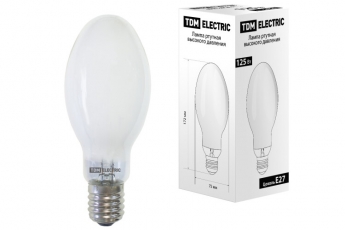 Лампа дуговая ртутная ДРЛ 125Вт E27 4200К | SQ0325-0008 | TDM