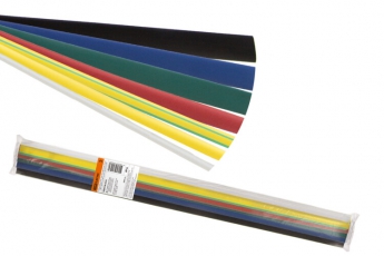 Набор трубок ТУТнг 10/5, 12/6, 16/8, 20/10, 25/12.5, 30/15, 40/20 по 7 цветов по 1м (49 м/упак) | SQ0518-0334 | TDM