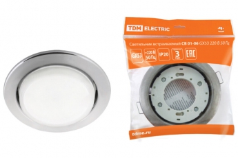 Светильник точечный встраиваемый под лампу СВ 01-06 GX53 хром | SQ0359-0058 | TDM