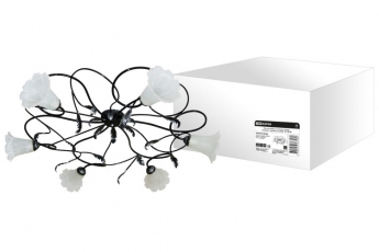 Люстра НПБ 23-03 Ажур 6х40Вт ЛН Е14 черный с серебром | SQ0370-0020 | TDM