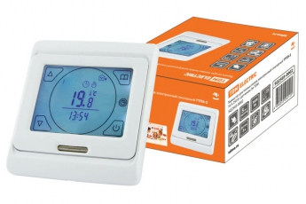 Термостат для теплых полов электронный сенсорный ТТПЭ-2 16А 250В с датчиком 3м | SQ2503-0002 | TDM