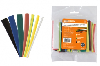 Термоусаживаемая трубка ТУТнг 4/2, 6/3, 8/4, 10/5, 12/6 набор (7 цветов по 1 шт. 100мм) | SQ0518-0515 | TDM