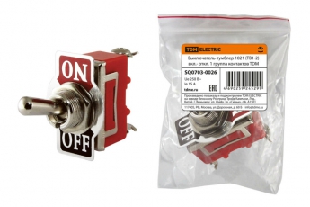 Выключатель-тумблер 1021 (ТВ1-2) вкл.- откл. 1 группа контактов | SQ0703-0026 | TDM