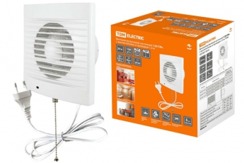 Вентилятор бытовой настенный 120 СВп, с выключателем и проводом 1,3 м, | SQ1807-0014 | TDM