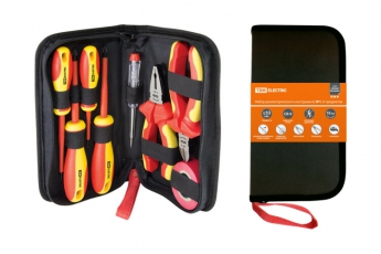 Набор диэлектрического инструмента №1, тканевый пенал, 8 предметов, 1000 В, “ЭкспертЭлектрик” | SQ1017-0101 | TDM