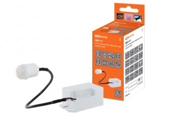 Датчик движения ДДСк-01 800Вт, 5сек/8мин, 6м, 10/2000лк, 120(сбоку)+360(сверху)гр, IP20/IP44 | SQ0324-0022 | TDM