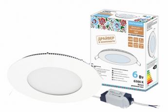 Светильник светодиодный встраиваемый Downlight ДВО Народный СВО (белый) 6Вт 6500К IP20 опал | SQ0329-0245 | TDM