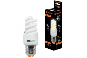 Лампа энергосберегающая КЛЛ 9Вт Е27 827 cпираль FSТ2 КОМПАКТ 35х95мм | SQ0323-0171 | TDM