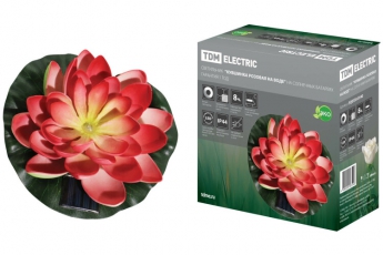 Светильник светодиодный садово-парковый Кувшинка розовая на воде, солнечная батарея | SQ0330-0140 | TDM