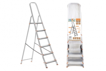 Стремянка алюминиевая СА6, 6 ступеней, усиленный профиль h=1210 мм, Народная | SQ1028-0106 | TDM